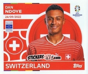 Sticker Dan Ndoye - UEFA Euro 2024
 n. SUI17 - Topps