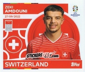 Cromo Zeki Amdouni - UEFA Euro 2024
 n. SUI19 - Topps