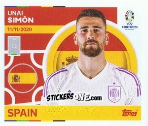 Sticker Unai Simon - UEFA Euro 2024
 n. ESP4 - Topps