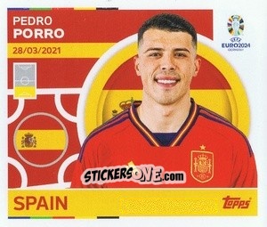 Sticker Pedro Porro - UEFA Euro 2024
 n. ESP6 - Topps