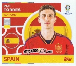 Sticker Pau Torres - UEFA Euro 2024
 n. ESP9 - Topps