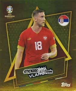 Sticker Dušan Vlahović - UEFA Euro 2024
 n. SRB-SP - Topps