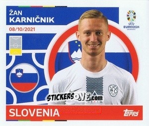Sticker Žan Karničnik - UEFA Euro 2024
 n. SVN7 - Topps