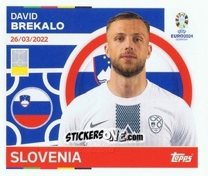 Sticker David Brekalo - UEFA Euro 2024
 n. SVN9 - Topps