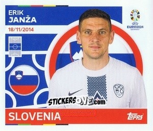 Sticker Erik Janža - UEFA Euro 2024
 n. SVN10 - Topps