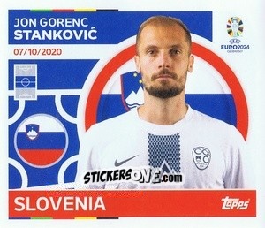 Sticker Jon Gorenc Stanković - UEFA Euro 2024
 n. SVN16 - Topps