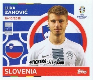 Sticker Luka Zahovič - UEFA Euro 2024
 n. SVN17 - Topps
