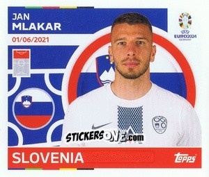 Sticker Jan Mlakar - UEFA Euro 2024
 n. SVN18 - Topps