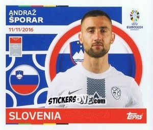 Sticker Andraž Šporar - UEFA Euro 2024
 n. SVN20 - Topps