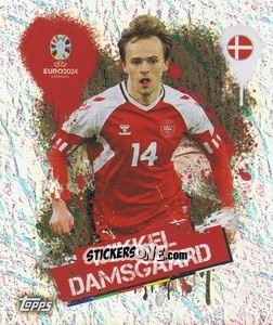 Sticker Mikkel Damsgaard - UEFA Euro 2024
 n. DEN3 - Topps
