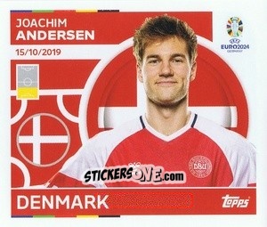 Sticker Joachim Andersen - UEFA Euro 2024
 n. DEN7 - Topps