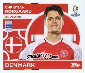 Sticker Christian Norgaard - UEFA Euro 2024
 n. DEN11 - Topps