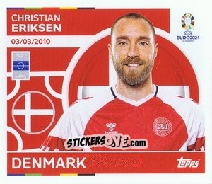 Sticker Christian Eriksen - UEFA Euro 2024
 n. DEN13 - Topps