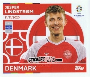 Sticker Jesper Lindstrom - UEFA Euro 2024
 n. DEN14 - Topps