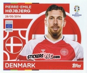 Sticker Pierre-Emile Hojbjerg - UEFA Euro 2024
 n. DEN16 - Topps