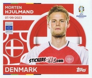 Sticker Morten Hjulmand - UEFA Euro 2024
 n. DEN17 - Topps