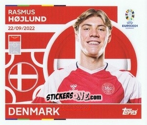 Cromo Rasmus Hojlund - UEFA Euro 2024
 n. DEN21 - Topps