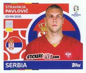 Sticker Strahinja Pavlovic - UEFA Euro 2024
 n. SRB5 - Topps