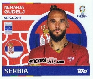 Sticker Nemanja Gudelj - UEFA Euro 2024
 n. SRB12 - Topps
