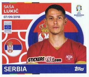 Sticker Sasa Lukic - UEFA Euro 2024
 n. SRB13 - Topps