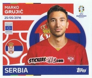 Sticker Marko Grujic - UEFA Euro 2024
 n. SRB14 - Topps