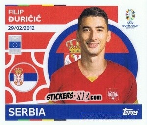 Sticker Filip Duricic - UEFA Euro 2024
 n. SRB16 - Topps