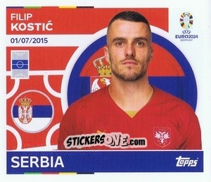 Sticker Filip Kostic - UEFA Euro 2024
 n. SRB18 - Topps