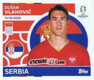 Sticker Dusan Vlahovic - UEFA Euro 2024
 n. SRB21 - Topps