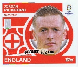 Sticker Jordan Pickford - UEFA Euro 2024
 n. ENG4 - Topps