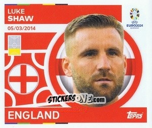 Sticker Luke Shaw - UEFA Euro 2024
 n. ENG8 - Topps