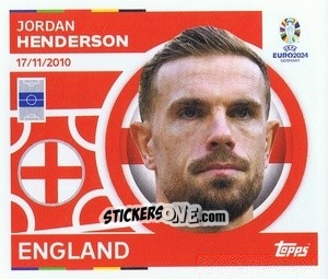 Sticker Jordan Henderson - UEFA Euro 2024
 n. ENG15 - Topps