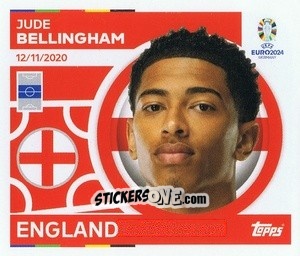 Sticker Jude Bellingham - UEFA Euro 2024
 n. ENG16 - Topps