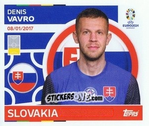 Sticker Denis Vavro - UEFA Euro 2024
 n. SVK6 - Topps