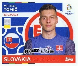 Sticker Michal Tomič - UEFA Euro 2024
 n. SVK7 - Topps