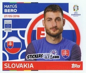 Sticker Matúš Bero - UEFA Euro 2024
 n. SVK13 - Topps