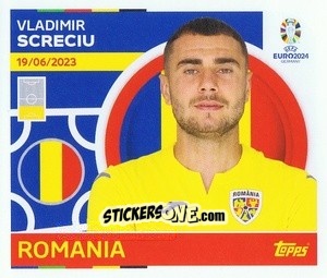 Sticker Vladimir Screciu - UEFA Euro 2024
 n. ROM8 - Topps