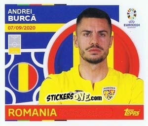 Sticker Andrei Burcă - UEFA Euro 2024
 n. ROM10 - Topps