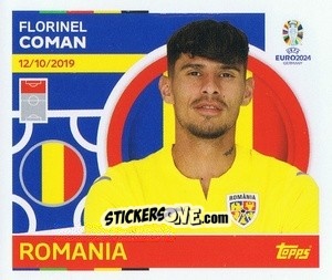 Figurina Florinel Coman - UEFA Euro 2024
 n. ROM20 - Topps