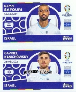 Sticker Ramzi Safouri / Gavriel Kanichowsky - UEFA Euro 2024
 n. ISR12-13 - Topps
