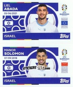 Sticker Liel Abada / Manor Solomon - UEFA Euro 2024
 n. ISR14-15 - Topps