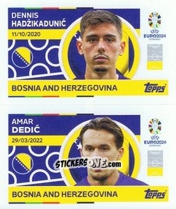 Sticker Dennis Hadžikadunić / Amar Dedić - UEFA Euro 2024
 n. BIH4-5 - Topps