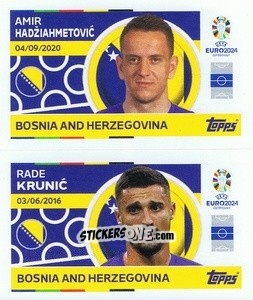 Sticker Amir Hadžiahmetović / Rade Krunić - UEFA Euro 2024
 n. BIH10-11 - Topps