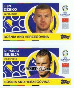 Sticker Edin Džeko / Nemanja Bilbija - UEFA Euro 2024
 n. BIH12-13 - Topps