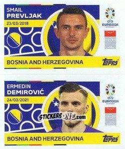 Sticker Smail Prevljak / Ermedin Demirović - UEFA Euro 2024
 n. BIH14-15 - Topps
