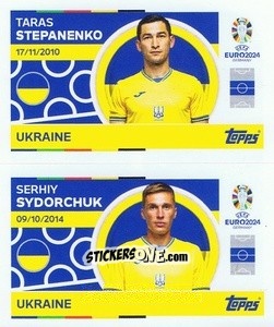 Sticker Taras Stepanenko / Serhiy Sydorchuk - UEFA Euro 2024
 n. UKR10-11 - Topps