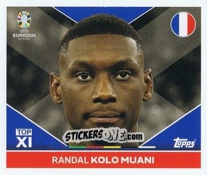 Sticker Randal Kolo Muani - UEFA Euro 2024
 n. FRA-TOP1 - Topps
