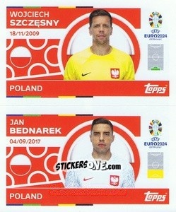 Sticker Wojciech Szczęsny / Jan Bednarek - UEFA Euro 2024
 n. POL2-3 - Topps