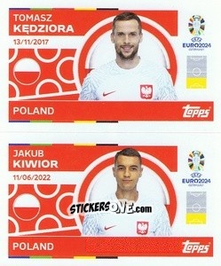 Sticker Tomasz Kędziora / Jakub Kiwior - UEFA Euro 2024
 n. POL6-7 - Topps