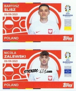 Sticker Bartosz / Nicola Zalewski - UEFA Euro 2024
 n. POL8-9 - Topps