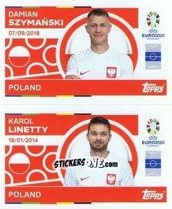 Sticker Damian Szymański / Karol Linetty - UEFA Euro 2024
 n. POL12-13 - Topps
